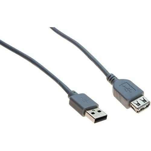 Rallonge USB 2.0 grise - 3,0 M