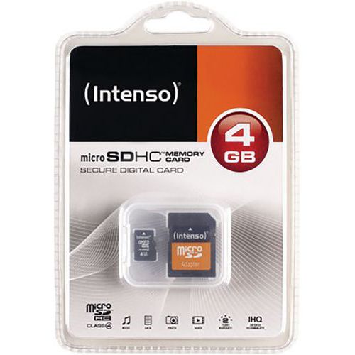 Carte MicroSDHC Class 4 - 4Go INTENSO