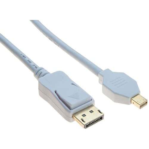 Cordon displayport et mini displayport 1.2 blanc - 3M