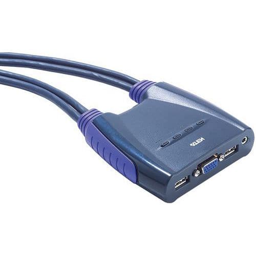 Commutateur mini KVM, Audio câbles intégrés ATEN