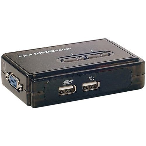 Pocket switch KVM VGA/USB 2 Ports avec cables