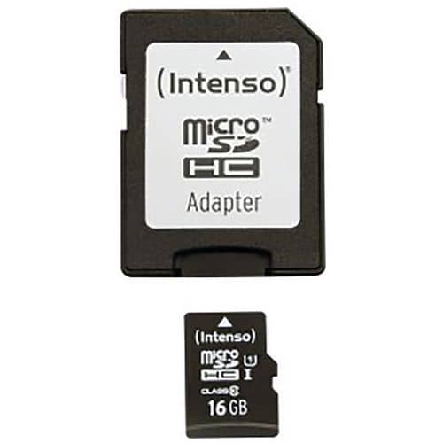 Carte MicroSDHC UHS-I Class 10 - 16Go INTENSO