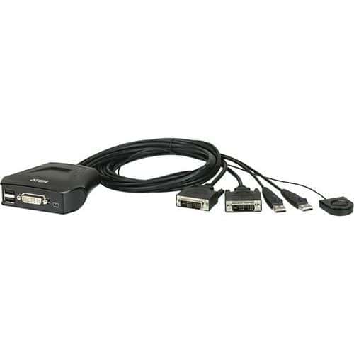 Commutateur mini KVM DVI/USB avec télécommande ATEN