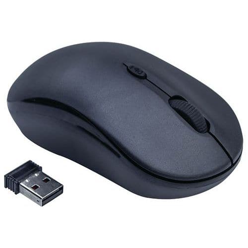 Mini souris optique sans fil nano USB noire DACOMEX