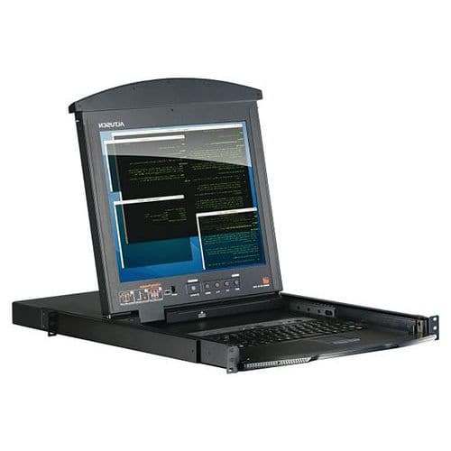 Console LCD 19 double rail & KVM 8 ports Cat5 ATEN