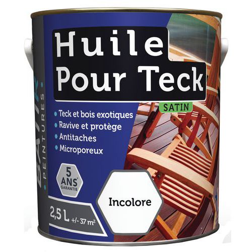 Peinture huile pour Teck - 0,75 L ou 2,5 L - Batir