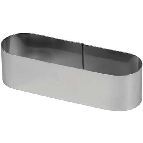 Cercle à entremets en inox Oblong - Matfer