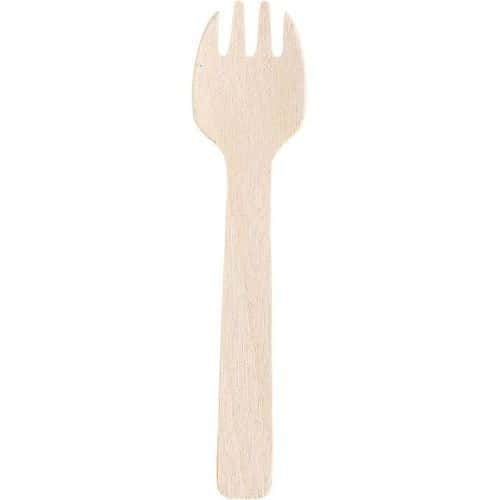 Fourchette en bois - Lot de 100 - Matfer