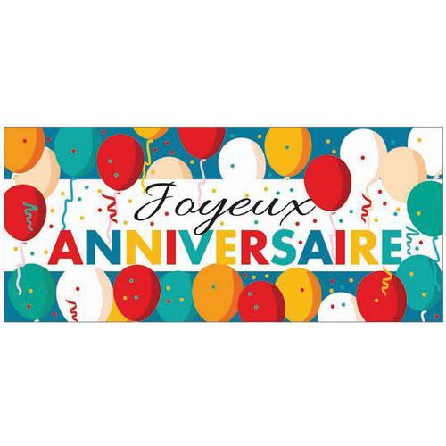 Décor Joyeux anniversaire en pain azyme - Lot de 24 - Matfer