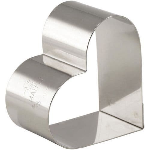 Nonnette cœur en inox - Lot de 4 - Matfer