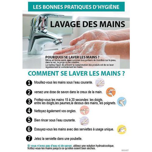 Affiche lavage des mains - Matfer