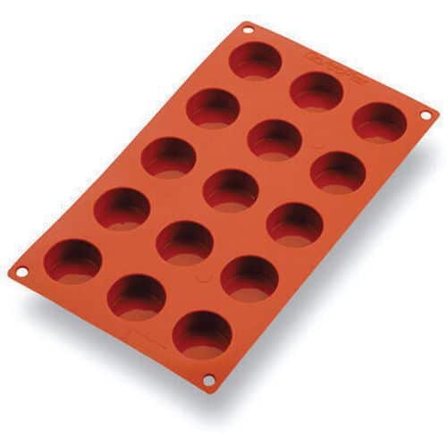 Plaque silicone de 15 petits fours ronds Gastroflex - Matfer