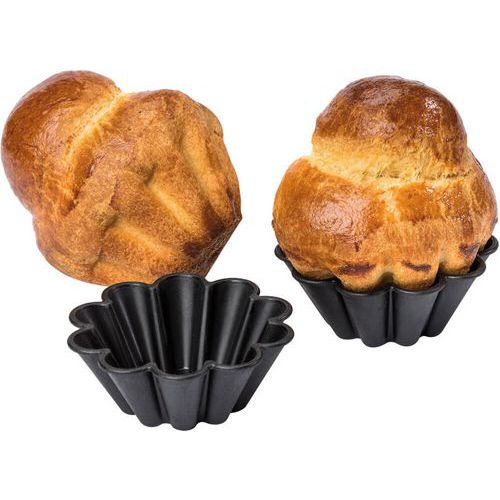 Moule brioche à 10 côtés Exoglass - Lot de 12 - Matfer