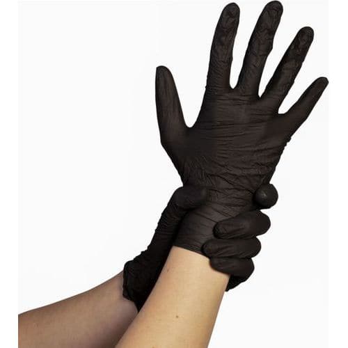 Gants noir en nitrile - Lot de 100 - Matfer