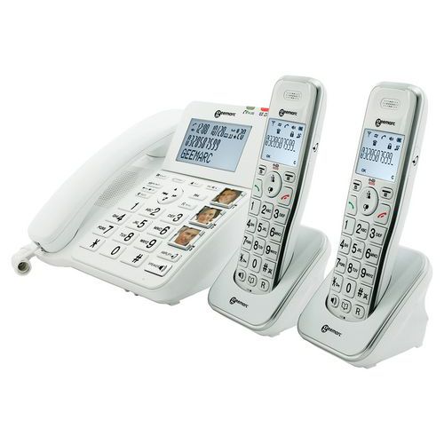 Téléphone filaire + 2 sans fil Amplidect Combi 295 -Geemarc