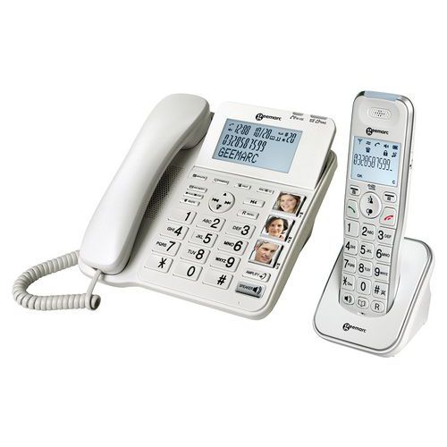 Téléphone filaire AmpliDect Combi + Amplidect 295AD sans fil - Geemarc