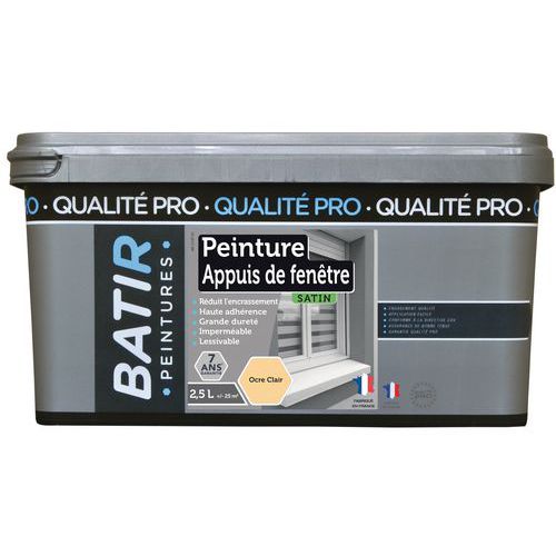 Peinture appuis de fenêtre - 0,75 et 2,5 L - Batir