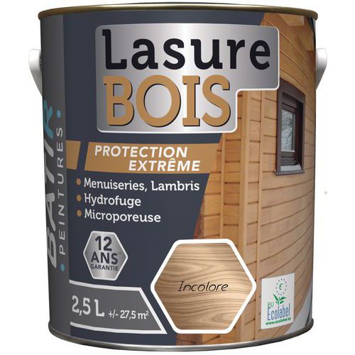 Peinture lasure bois - 2,5 L - Batir