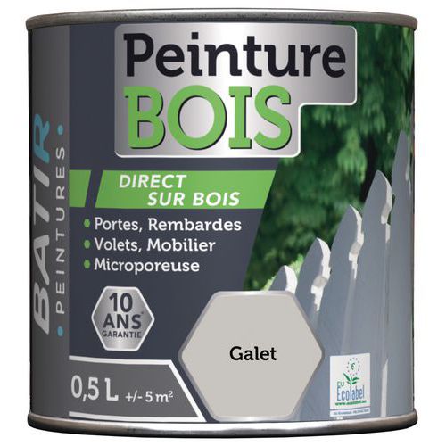 Peinture bois Écolabel - 0,5 L - Batir