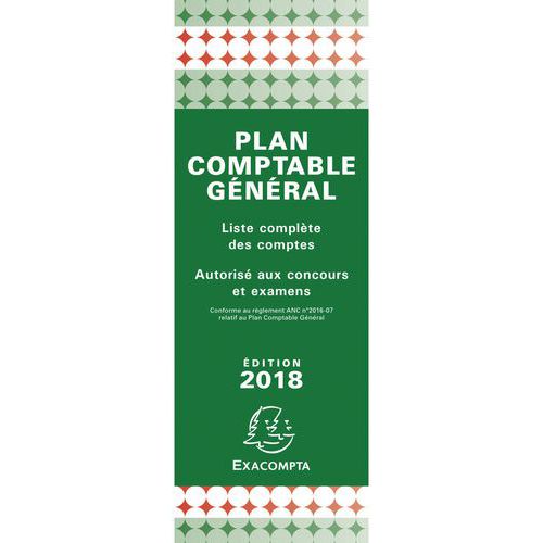 Plan comptable général accordéon 19x7,5cm