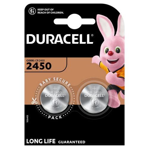 Pile bouton Lithium 2450 - Pack de 2 - Duracell