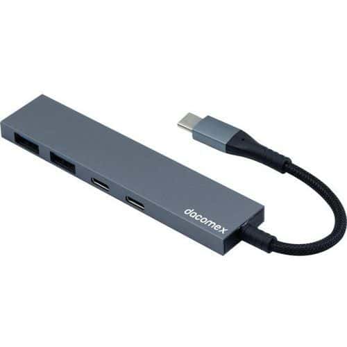 Hub USB HB604 Type-C vers 2 x Type-A et 2 x Type-C - Dacomex