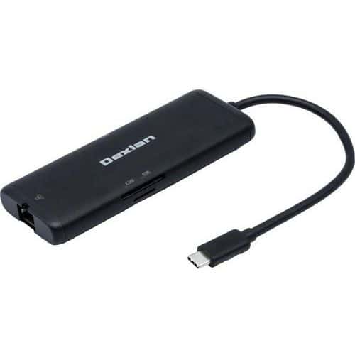 Minidock USB-C 6 en1 HDMI 2.0 4K GigaLAN Carte SD/TF USB-A/C