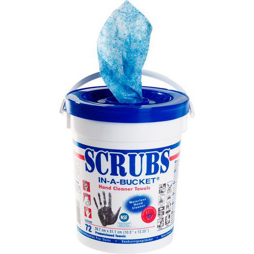 Lingettes nettoyantes des mains et outils SCRUBS®