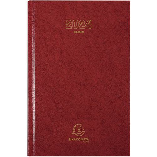 Agenda bureau Raisin 1 jour assortis - Exacompta