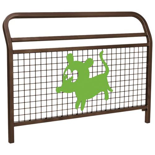 Barrière 1.50 m spéciale Ecole Conviviale Le Chien - zinc - Procity