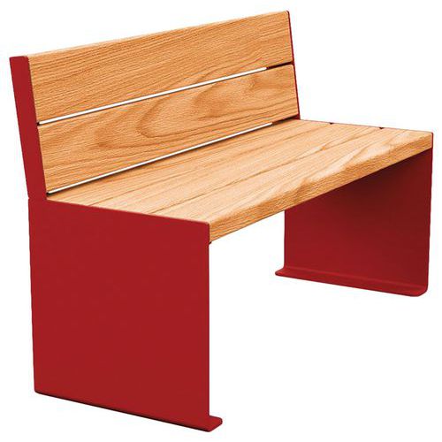 Banc Kub acier/bois - Procity