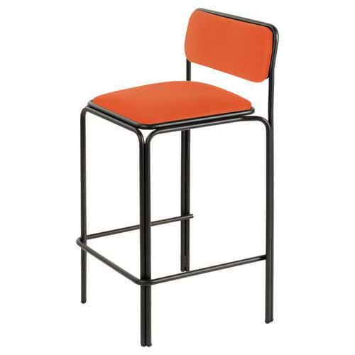 Lot de 2 tabourets hauts Bistrot assise simili-cuir Paperflow