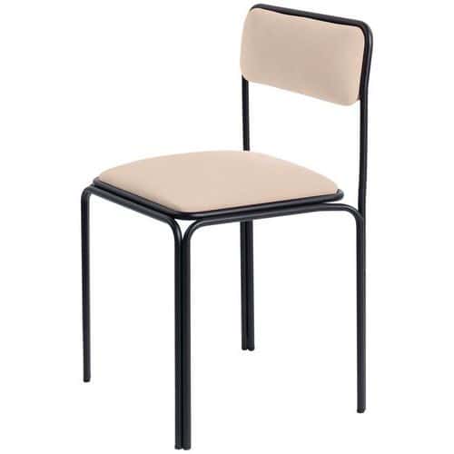 Lot de 2 chaises Bistrot assise simili-cuir Paperflow