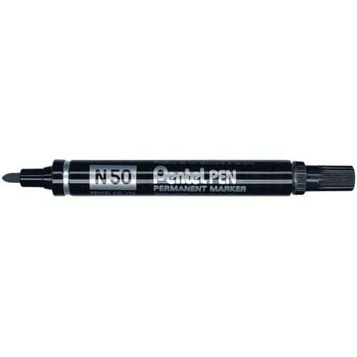 Marqueur permanent N50 - Pointe ogive - À capuchon - Pentel