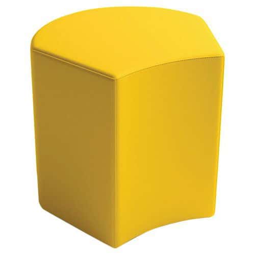 Pouf Camomillia pétale simili cuir hauteur 45 cm - SPOUF