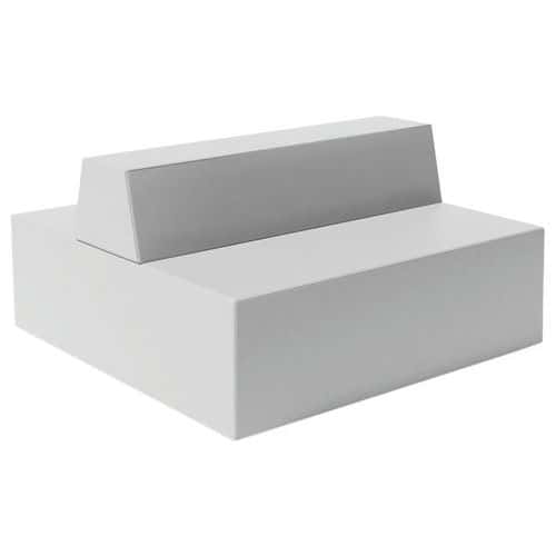 Canapé Ellipto 2 x 2 places simili cuir uni - SPOUF