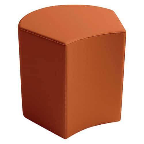 Pouf Camomillia pétale simili cuir hauteur 30 cm - SPOUF