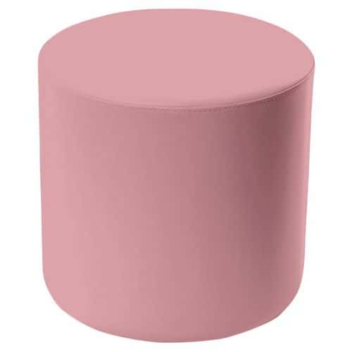 Pouf Camomillia rond simili cuir hauteur 45 cm - SPOUF