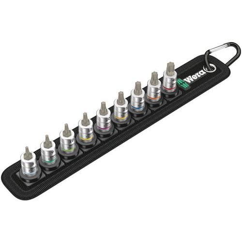 Jeu douille-embouts Torx 1/4 9 pièces - Belt A 3 - Wera