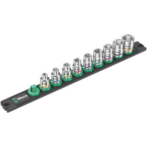 Jeu 9 douilles 3/8 - Socket Rail B Imperial 1 - Wera