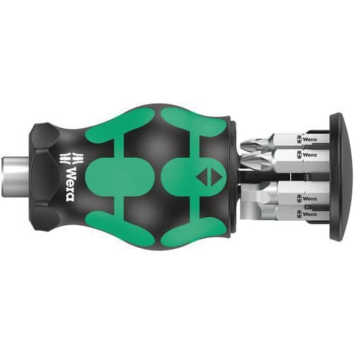 Tournevis porte-embout - Kraftform Kompakt Stubby Magazin 5 - Wera