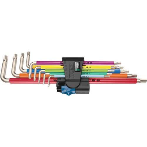 Jeu clés mâles - 3967/9 TXSXL Multicolour HF Stainless 1 - Wera