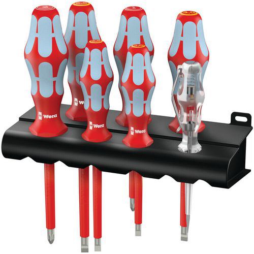 Jeu tournevis acier inoxydable 7 pièces - 3160 i/7 Rack - Wera