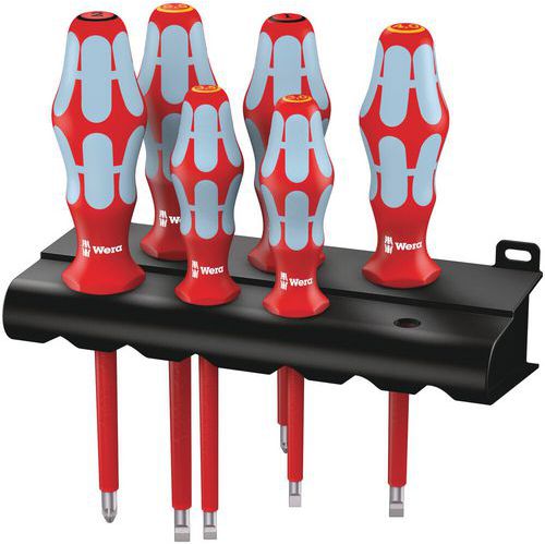 Jeu tournevis acier inoxydable 6 pièces - 3165 i/6 Rack - Wera