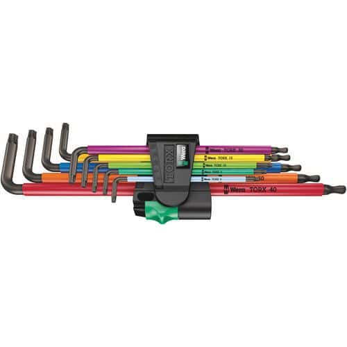 Jeu clés mâles Torx longues - 967/9 TXXL Multicolour 1 - Wera