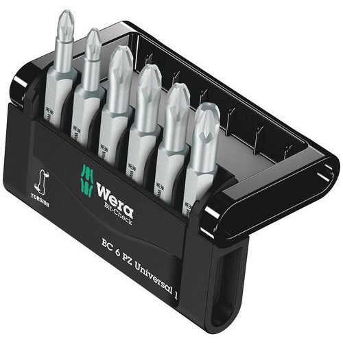 Etui d'embouts 6 pièces - Bit-Check 6 PZ Universal 1 - Wera