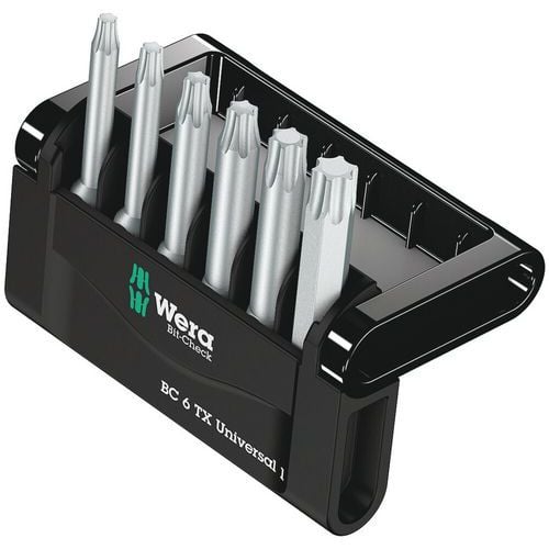 Etui d'embouts 6 pièces - Bit-Check 6 TXUniversal 1 - Wera