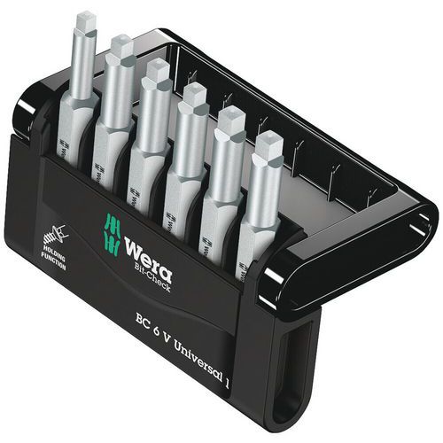 Etui d'embouts 6 pièces - Bit-Check 6 V Universal 1 - Wera