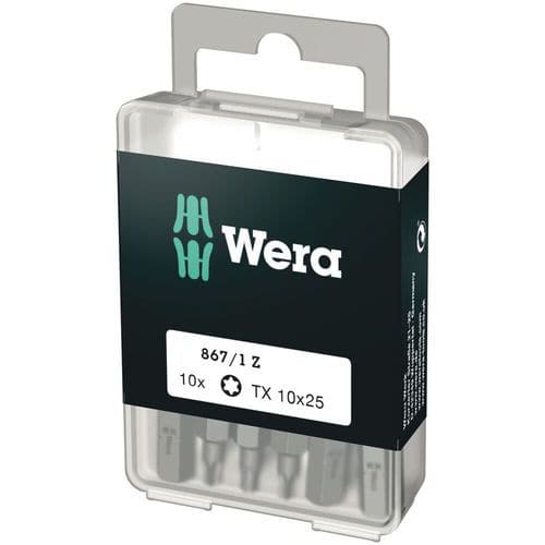 Embout extra rigide vis Torx - 867/1 DIY SiS - Wera