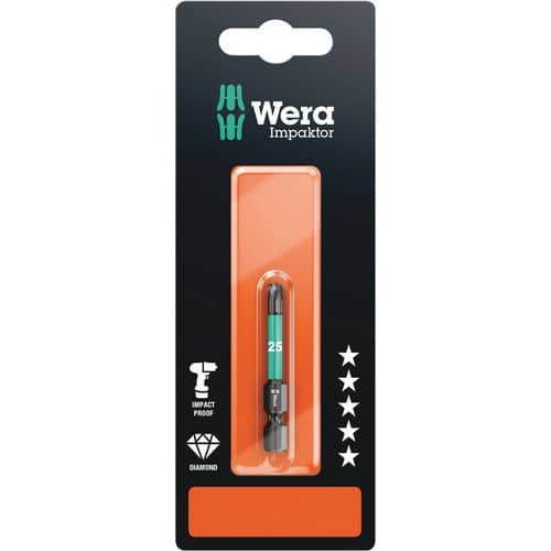 Embout extra rigide vis Torx Impaktor - 867/4 IMP DC SB SiS - Wera